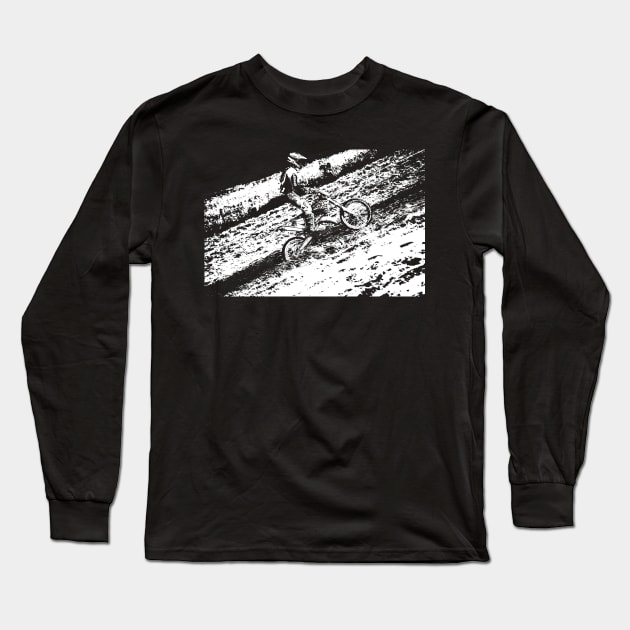 motocross Long Sleeve T-Shirt by rickylabellevie